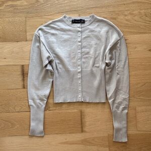 Lioness Head in the Clouds Cardigan in Cloud